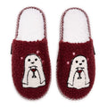 Women's Punch Needle Slippers - Halloween Ghost L (9-10)