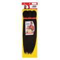 52-Inch Pre-Stretched Braiding Hair Extensions, 3-Pack, Black