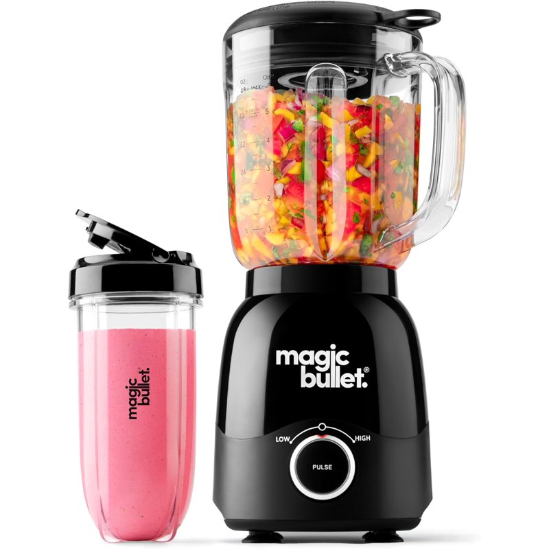 600W Full-Size Blender and Personal Smoothie Maker Combo