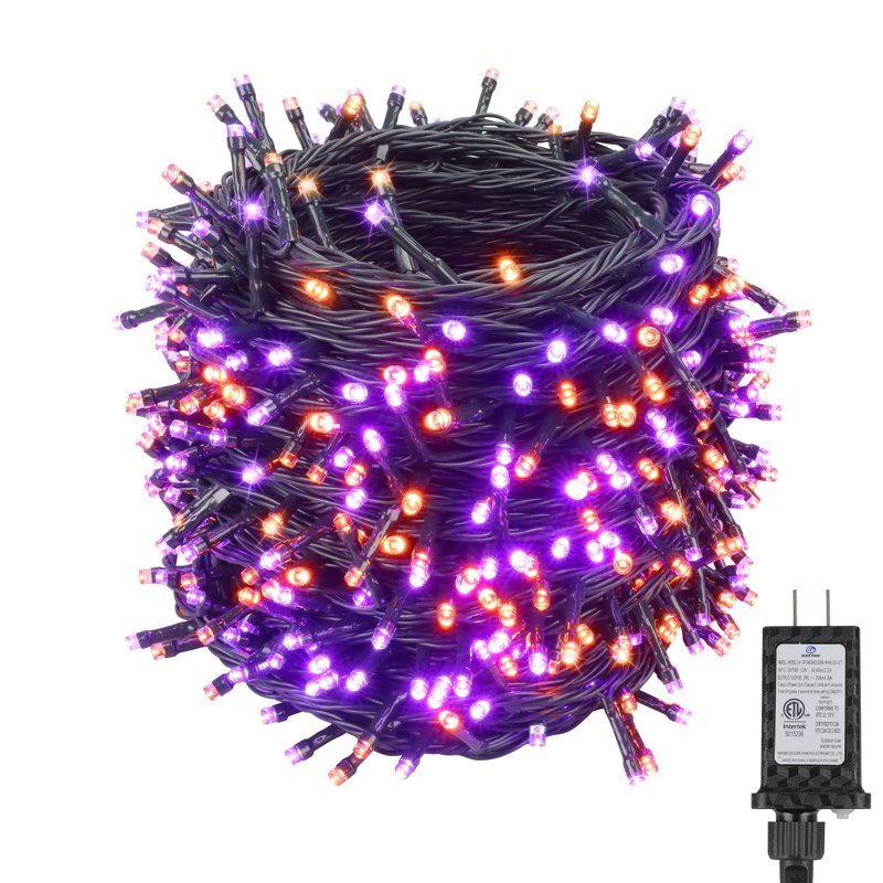 Magotan 600 LED Halloween String Lights - Purple & Orange, 200 ft Waterproof Outdoor Indoor Decor - Variation of THIS listing