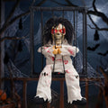 Magotan Animated Halloween Ghost Cage Decoration - Style C, Motion Sensor Indoor Outdoor Hanging Spooky Scary Decor