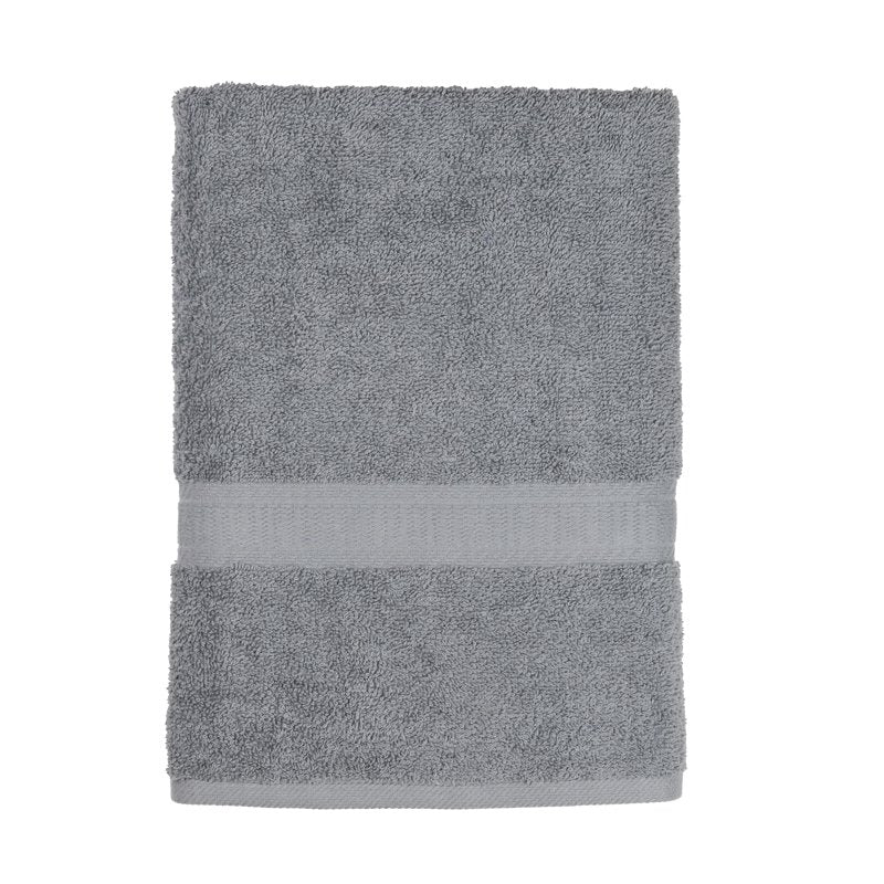 Mainstays Basic Cotton Bath Sheet - 30x60 Inches, School Grey