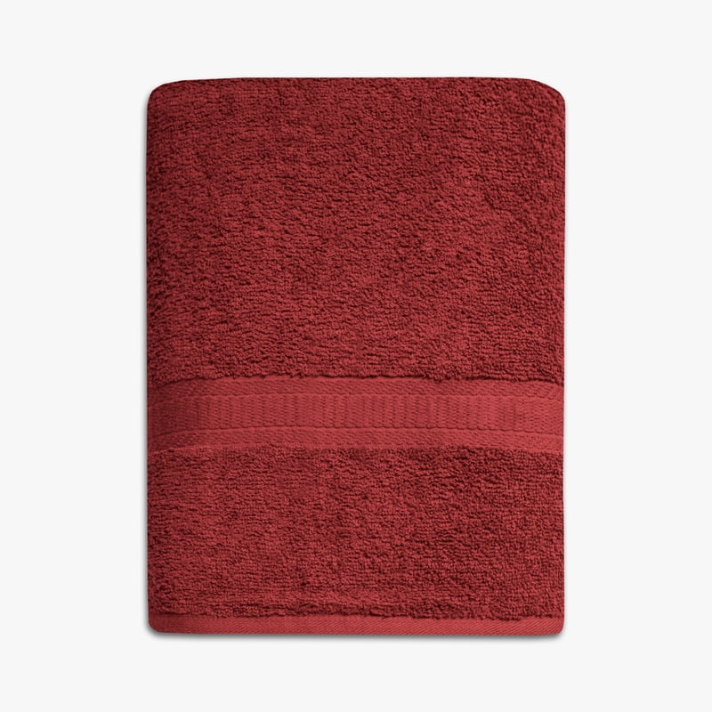 Mainstays 100% Cotton Bath Sheet - Red, Large 30x60 Inches
