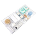 10-Piece Clear Plastic Bathroom Organizer Set - Modular Storage for Vanity and Drawers