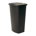 11 Gallon Plastic Kitchen Trash Can with Lift-Top Lid - Black