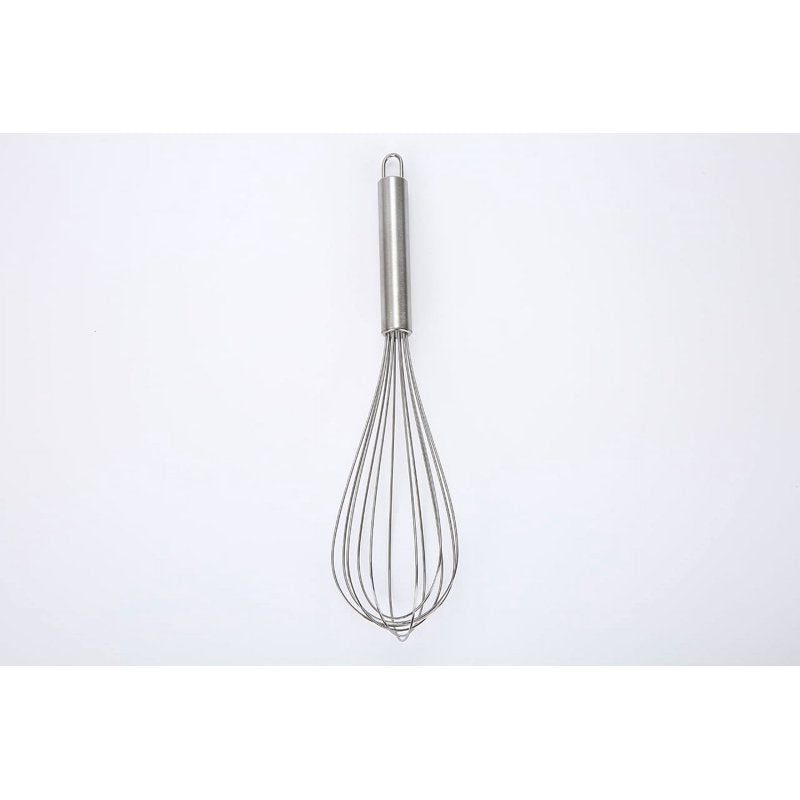 12-Inch Stainless Steel Whisk with Loop for Hanging - Silver
