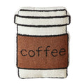 Decorative Coffee Cup Shaped Throw Pillow - Brown & White, 15x13 inches - Variation of THIS listing