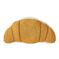 Croissant-Shaped Decorative Throw Pillow - Coffee-Inspired Brown, 16 x 8 in — Playful Food-Themed Accent