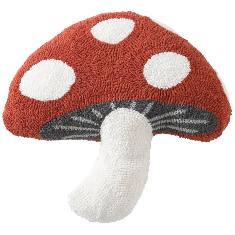 Mushroom Shaped Decorative Pillow - Red Canyon, 17 x 17 Inches - Fun Indoor Accent