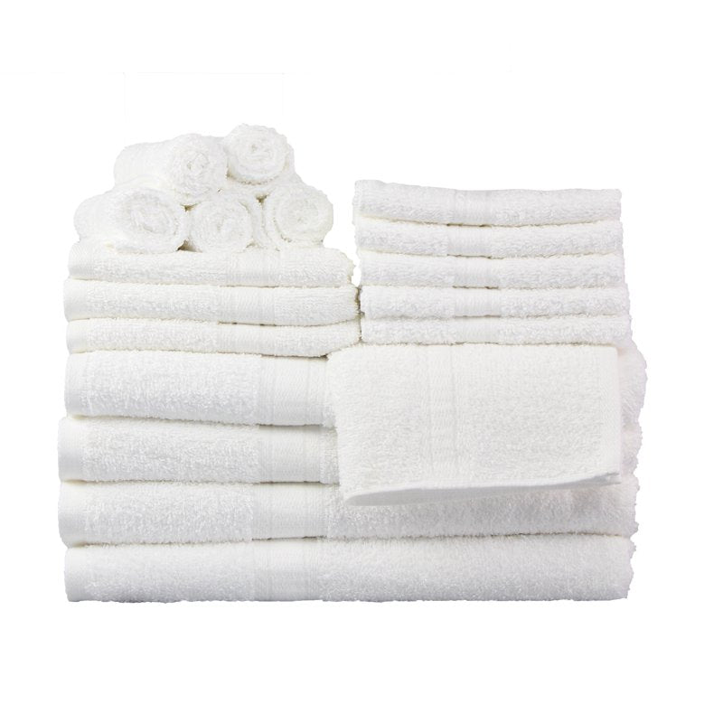 Mainstays 18-Piece Cotton Bath Towel Set White Variation of THIS listing