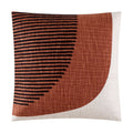 Decorative Throw Pillow - 18x18 Inch Square Cushion with Geometric Pattern - Red Canyon - Variation 1