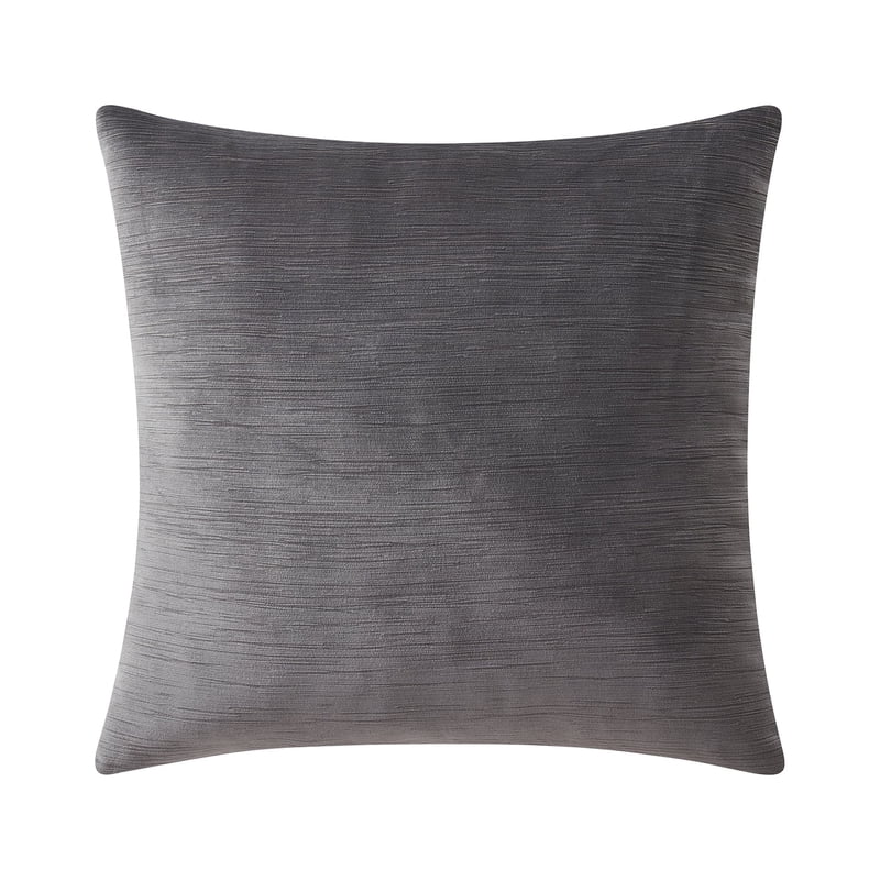Gray Textured Velvet Decorative Pillow 18x18 Inches - Mainstays