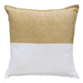 Yellow Two-Tone Polyester Cotton Decorative Throw Pillow 18x18 Inches - Mainstays