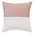 Pink Two-Tone Decorative Throw Pillow 18x18in - Soft Polyester Cotton Cover - Recycled Fill - Zippered & Washable - Pink