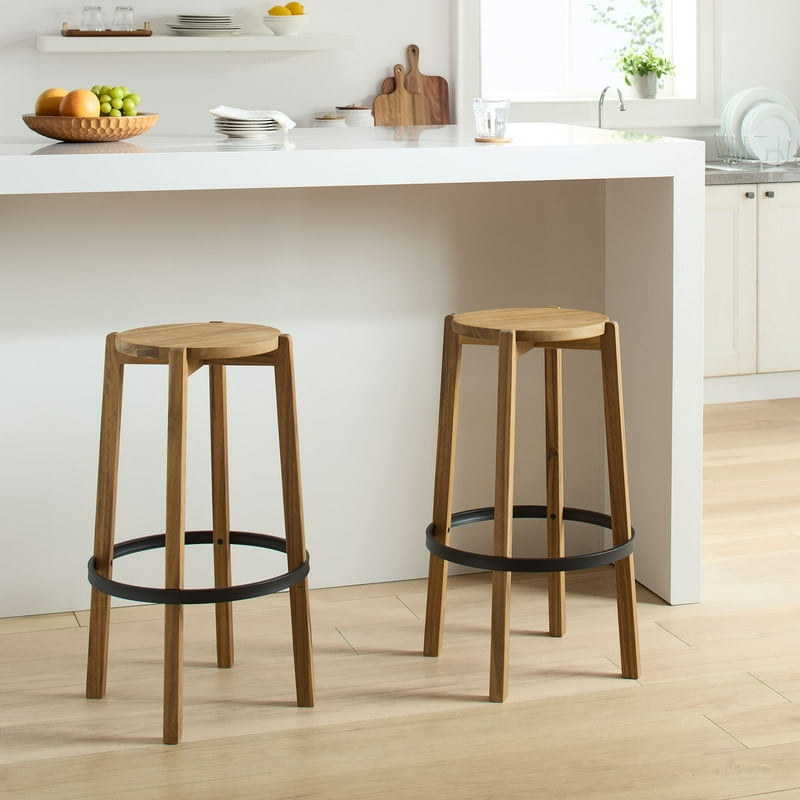 Backless Indoor Barstools Set of 2 - 29 in Height