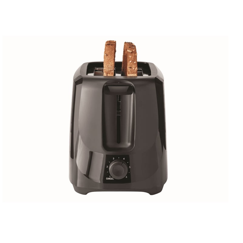 2-Slice Toaster with 6 Shade Settings and Crumb Tray - Black