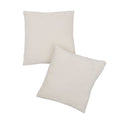 White Chenille Decorative Pillow Set - 18 x 18 Inches, 2 Pack