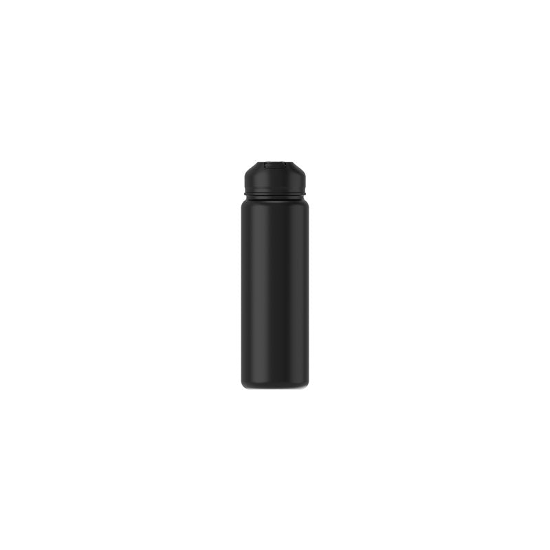 24 oz Stainless Steel Insulated Water Bottle with Straw Lid - Black