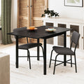 3-Piece Drop Leaf Dining Table Set with Chairs - Black