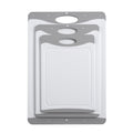 3-Piece Eco-Friendly Non-Slip Cutting Board Set - White & Gray