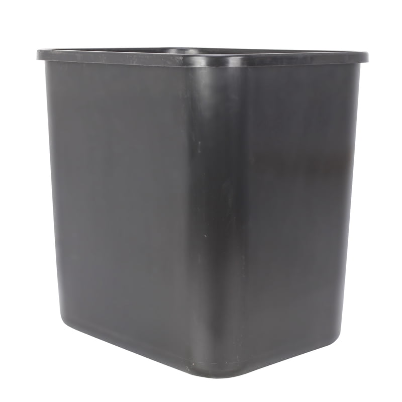 3 Gallon Plastic Open-Top Wastebasket - Black