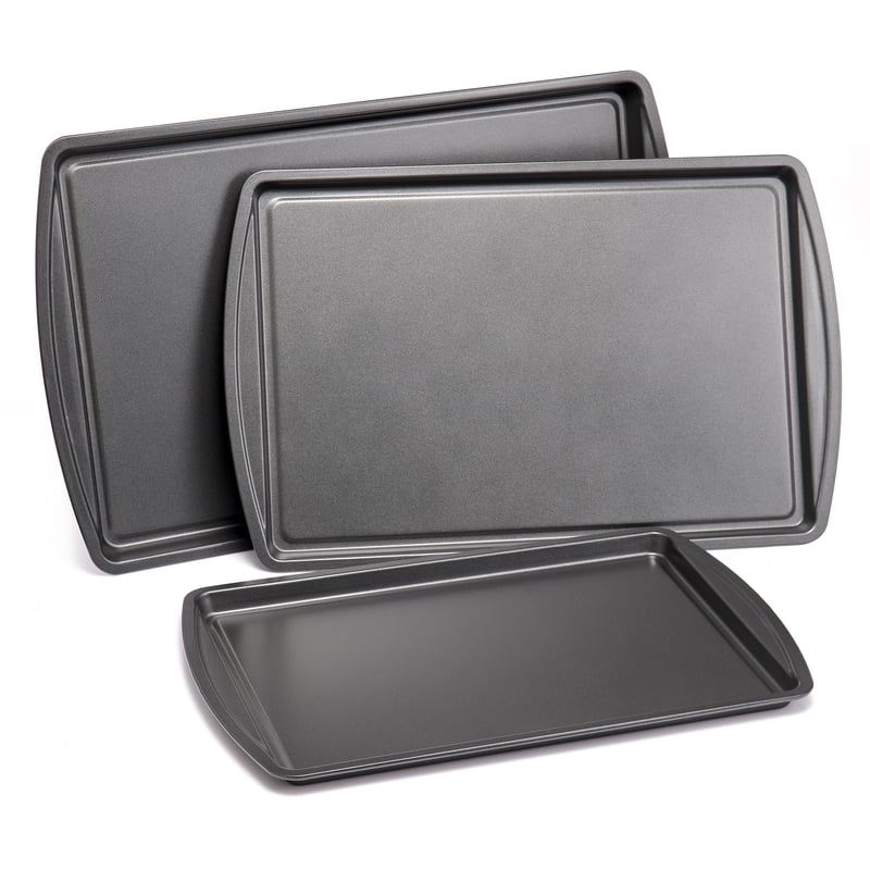 3-Piece Nonstick Cookie Sheet Set - Carbon Steel Bakeware