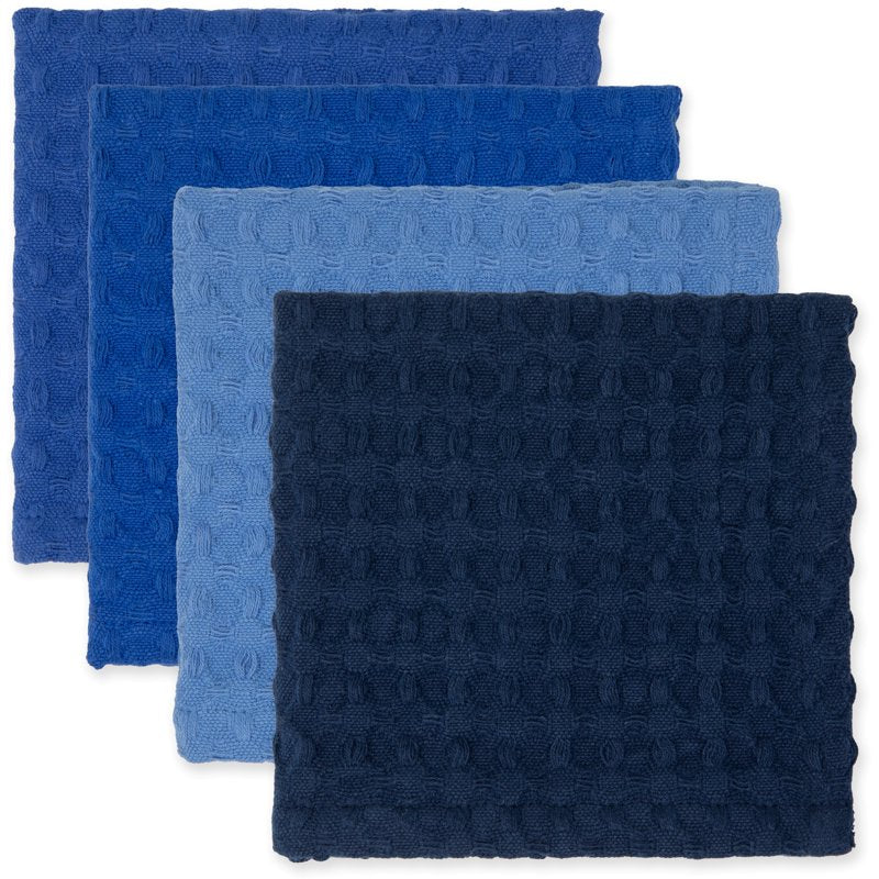 4-Piece Waffle Dishcloth Set - Navy