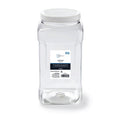 4-Quart Clear Plastic Canister with White Twist-Top Lid - 1 Each