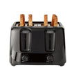 4-Slice Toaster with 6 Shade Settings and Removable Crumb Tray - Black