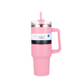 40 oz Pink Stainless Steel Double-Wall Insulated Tumbler