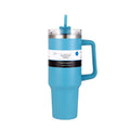 40 oz Teal Stainless Steel Double-Wall Tumbler with Lid