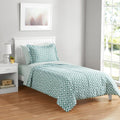 Twin XL Reversible Bed-in-a-Bag Bedding Set with Sheets - Green Geo