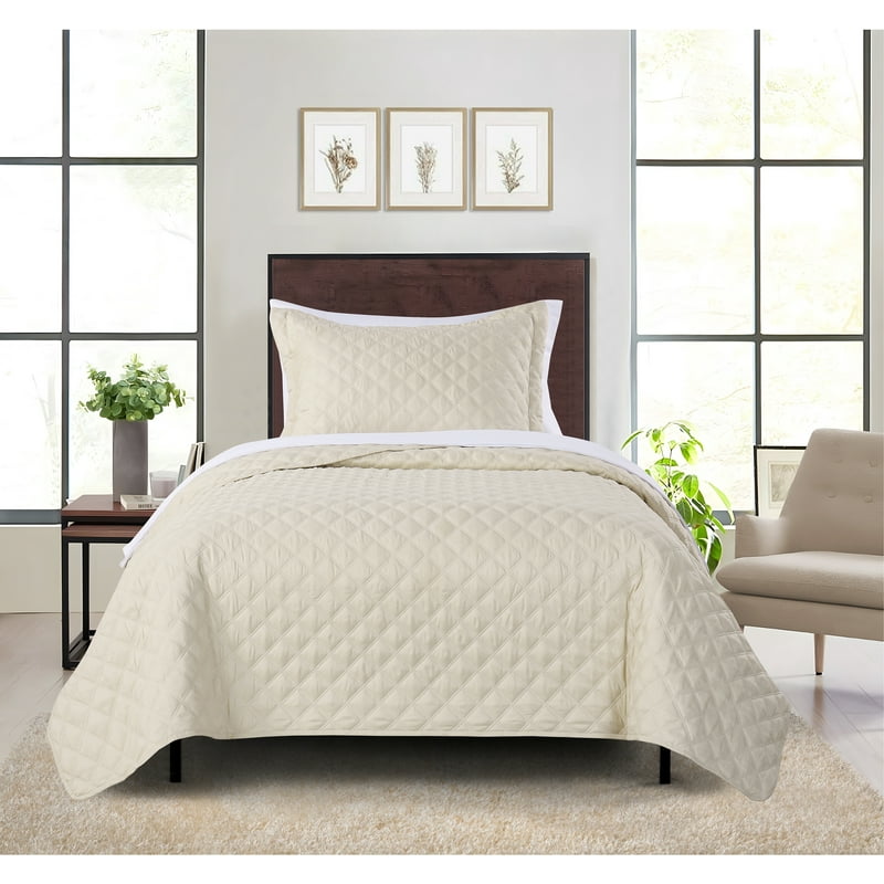 Twin/Twin-XL All-in-One Lightweight Quilt and Sheet Set - Beige