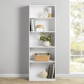 5-Shelf Bookcase with Adjustable Shelves - Multiple Colors