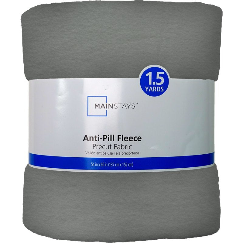 Precut Fleece Fabric - Dark Gray, 58 Inch, 1.5 Yard, Anti-Pill Polyester
