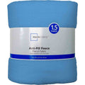 Precut 1.5 Yards Blue Polyester Fleece Fabric for Sewing & Craft Projects - Medium Blue, Single