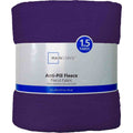 Precut Fleece Fabric - 1.5 Yards, 58-Inch Wide, Purple, Anti-Pill, Craft Material