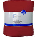 Red Anti-Pill Fleece Fabric Precut 58 x 1.5 Yards for Sewing & Crafts - Single