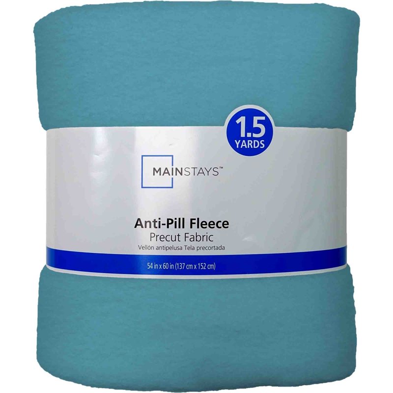 Turquoise Fleece Fabric - 1.5 Yards, 58 Inches, Anti-Pill Plush Material, Precut - Single