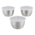 2-Cup Stainless Steel Prep Bowl Set with Lids - 3 Pack