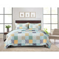 All-in-One 7-Piece Lightweight Quilt and Sheet Bed Set - Full, Patchwork