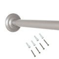 Adjustable Wall-Mount Metal Shower Curtain Rod - Nickel Finish, 41-72 Inches