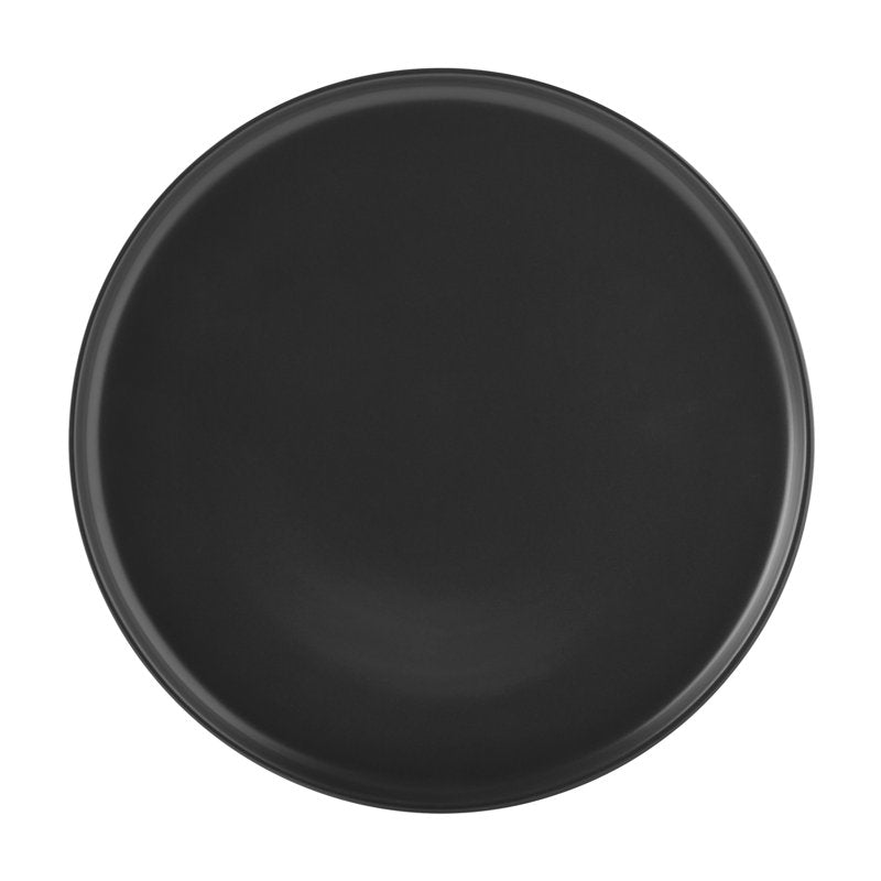 Matte Black Stoneware Dinner Plate - 10.39" Diameter