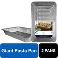 Aluminum Full Steam Pan - 19.56 x 11.63 x 3.19 in, Disposable, 2 Count