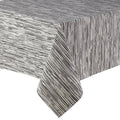 Black & White Striped Tablecloth - Cotton Polyester, 60" x 84"