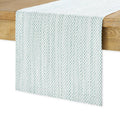Woven Table Runner - Green, 14" W x 72" L, 100% Cotton