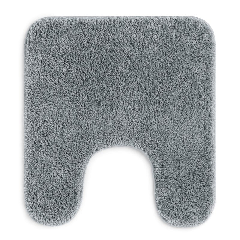 Mainstays Polyester Contour Bath Rug - Grey, 20 x 22 Inches, Non-Slip