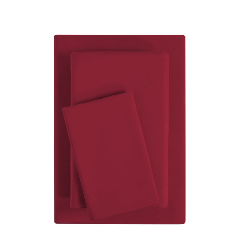 Mainstays Twin Microfiber Bed Sheet Set - Red Sedona, 3 Piece