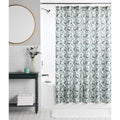 Mainstays Floral Shower Curtain Set with Hooks - 72x72 Navy Fabric 13-Piece
