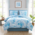 Mainstays Queen Blue Tie Dye Bed in a Bag Comforter Set with Sheets